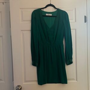 Trina Turk Deep Green Long Sleeve Dress